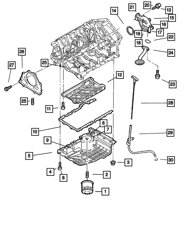 « 4792861AA – Engine 2.7L Six Cylinder : Huile Carter pour Mopar Image »