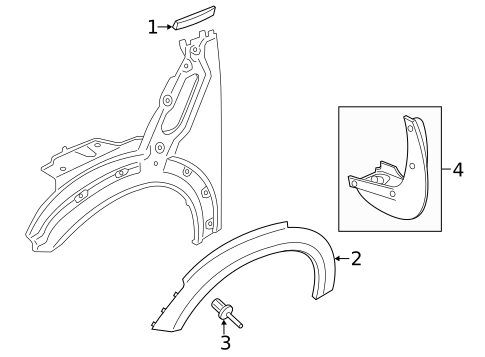 Exterior Trim - Fender for 2014 Mini Cooper Countryman #0