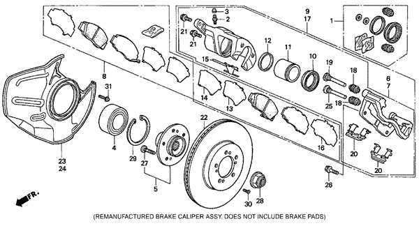 Front Brake ('91-'95) (Exc. GS) for 1992 Acura Legend #0