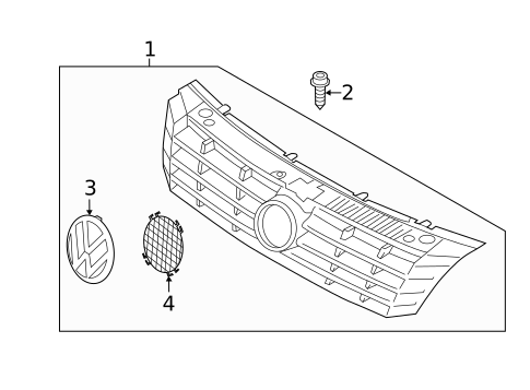 Grille & Components for 2013 Volkswagen Passat #0