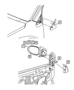 5074209AG - : Outside, Rear-View, Electric, Heated Mirror, Left for Dodge: Caliber Image