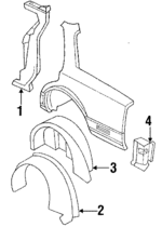 20643026 - Body: Outer Wheelhouse for Buick: Electra, LeSabre Image