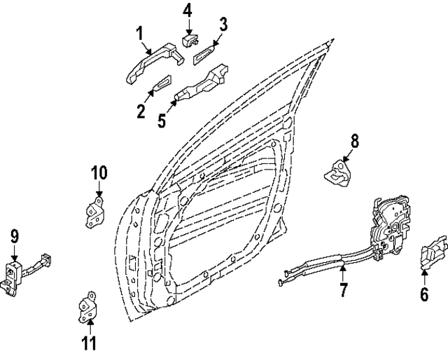 82620GG050RBQ - : Interior Door Handle for Kia Image