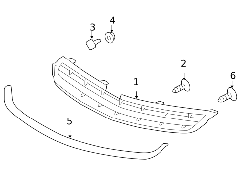 Grille & Components for 2008 Saturn Vue #1