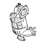 285002MAE0 - Exhaust: Converter for Hyundai: Santa Fe, Tucson Image