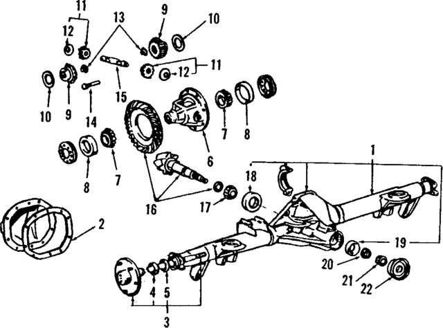 E2BZ4010A - Suspension: Axle Housing for Ford: LTD, Mustang, Thunderbird | Mercury: Capri, Cougar, Marquis Image