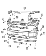 68033628AC - Frame, Bumper and Fascia: Front Fascia for Mopar Image