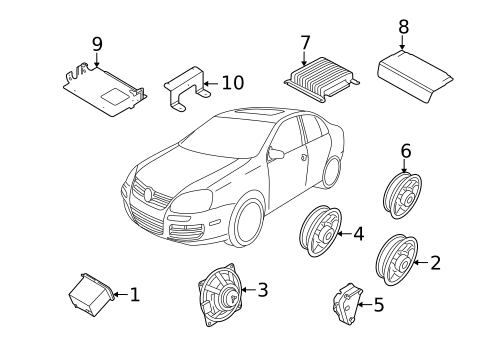 Interior Trim - Front Door for 2011 Volkswagen Jetta #2