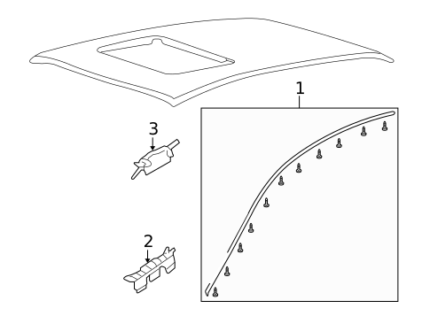 Exterior Trim - Roof for 2009 Hyundai Sonata #0