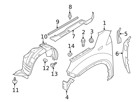 Fender & Components for 2014 Kia Sorento #0