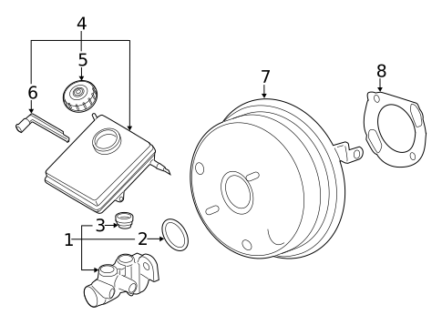 Master Cylinder - Components On Dash Panel for 2016 BMW X4 #0