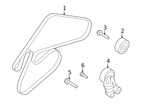 Belts & Pulleys for 2009 Kia Borrego #0