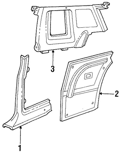 Interior Trim - Quarter Panels for 1987 Ford LTD Crown Victoria #0