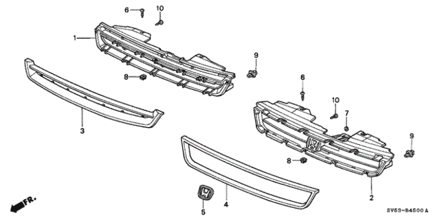 Grille for 1995 Honda Accord #0