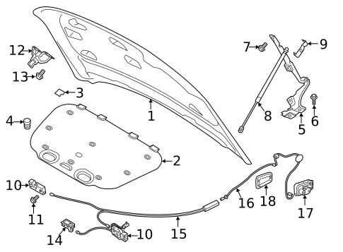 Hood & Components for 2021 Volvo XC60 #0