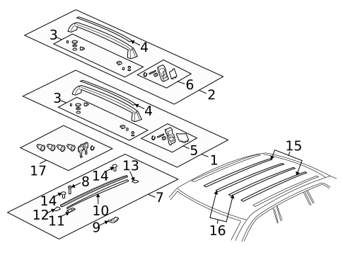 Luggage Carrier for 2010 Volkswagen Touareg #0