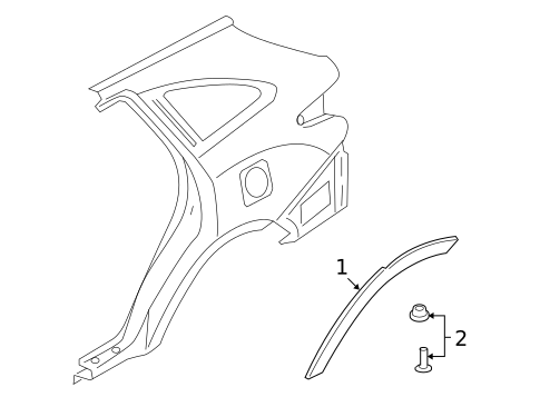 Exterior Trim - Quarter Panel for 2009 Hyundai Veracruz #0