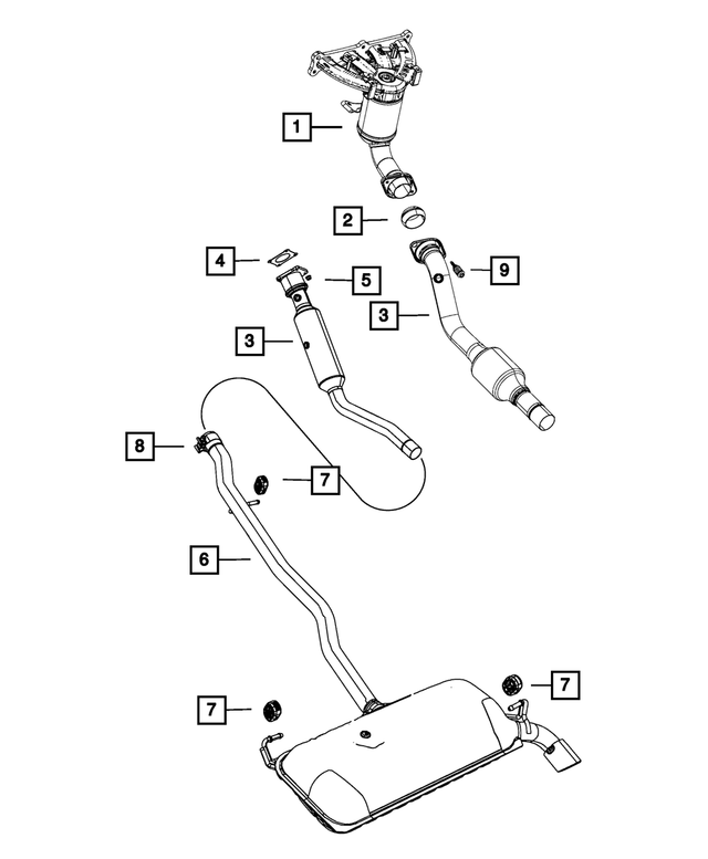 57008368AA - Exhaust: Front Pipe And Converter for Mopar Image