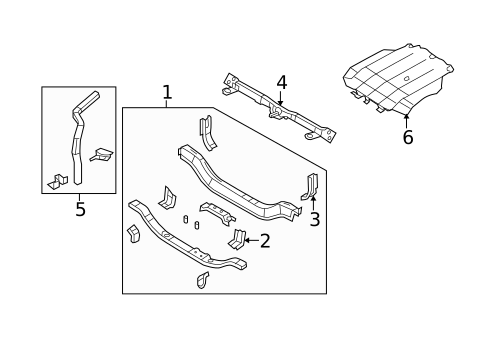 Radiator Support for 2012 Dodge Caliber #0