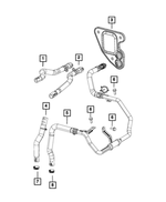 52014685AB - Air Conditioners and Heaters: Heater Return Hose for Mopar Image