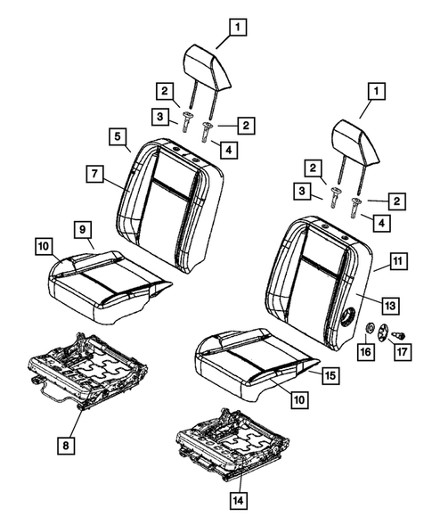 Front Seats and Attaching Parts for 2007 Dodge Ram 1500 #7
