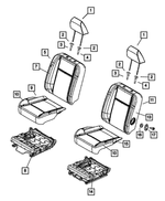 1EU291D5AA - Interior Trim: Front Headrest for Mopar Image