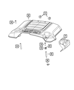6512382AA - Engine: Hex Nut, Mounting for Mopar Image