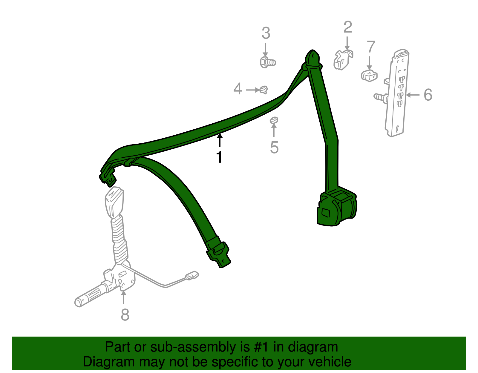 Lap & Shoulder Belt - BMW (72-11-8-407-991)