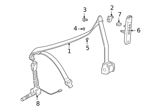 Front Seat Belts for 2001 BMW Z3 #0
