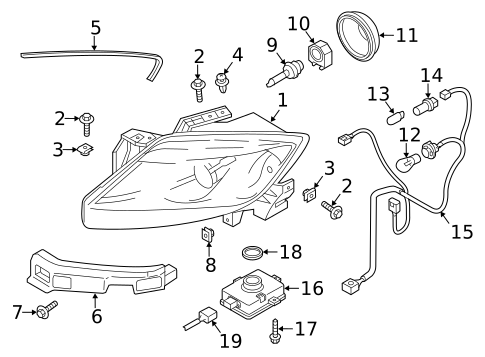 Bulbs - Chassis for 2013 Mazda CX-9 #0