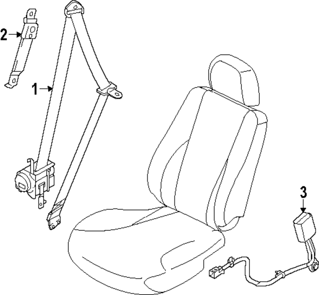 88820KL500YGU - : Seat Belt Assembly for Hyundai Image