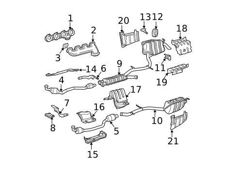Exhaust Manifolds for 2004 Mercedes-Benz E 500 #0