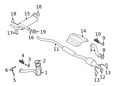 Exhaust Components for 2009 Suzuki SX4 #0