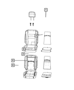 7JD991X7AA - Interior Trim: Front Headrest for Mopar Image