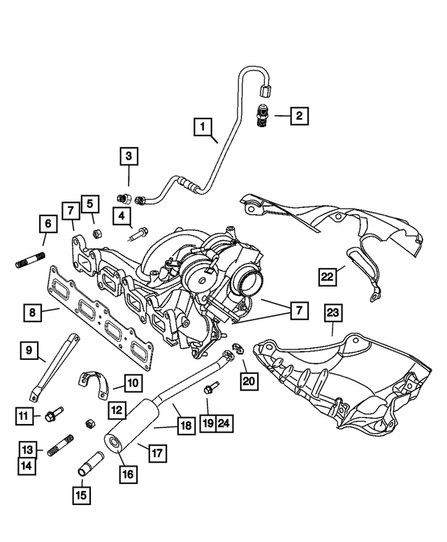 6507829AA - Engine 2.4L Four Cylinder (Turbo): Stud for Mopar Image
