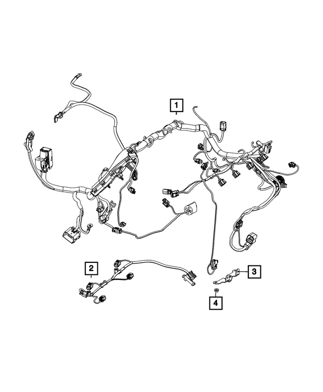 68577047AA - : Wiring Bracket for Mopar Image