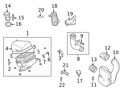 Air Intake for 2001 Mazda Millenia #0