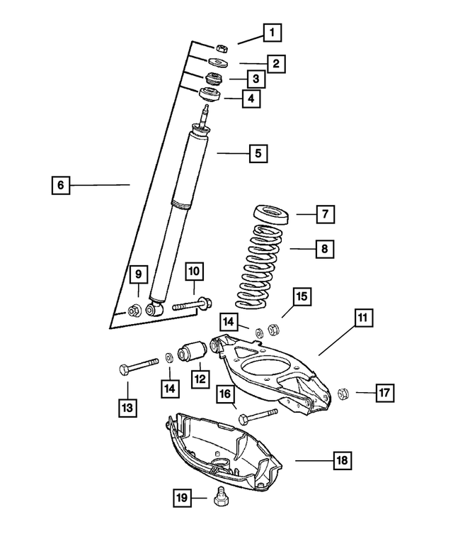 « 5096974AA – Rear Suspension : Hexagonal Ecrou pour Mopar Image »