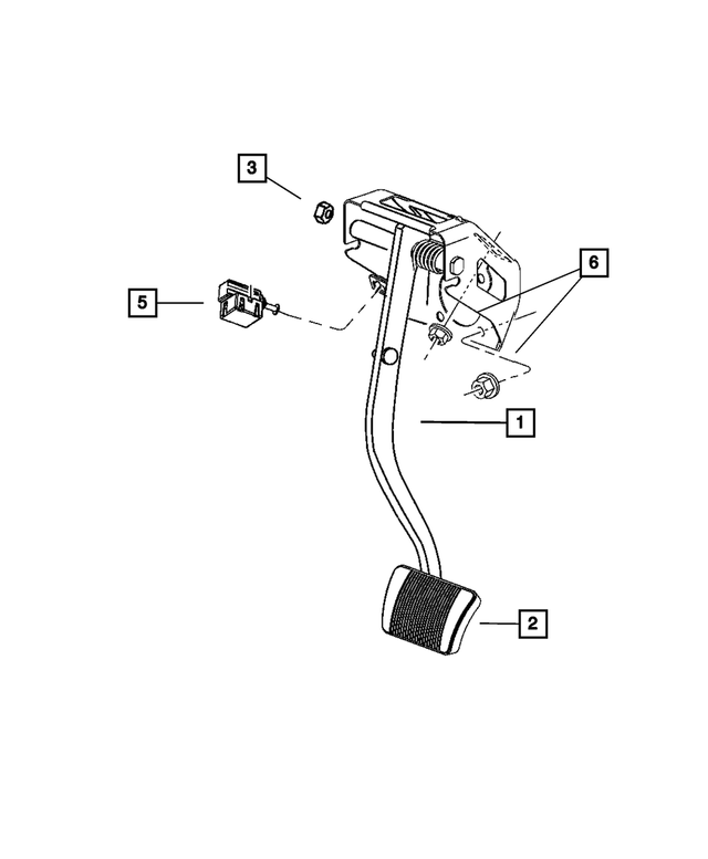 4726006AF - Service Brakes: Brake Pedal for Chrysler: 300 | Dodge: Charger, Magnum Image