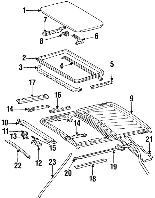 1247820224 - Body: Rail for Mercedes-Benz Image