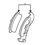 171582 - Brakes: ACDelcoâ„¢ Disc Brake Pad Set for Buick: LeSabre, Park Avenue, Riviera | Chevrolet: Camaro, Lumina APV | Oldsmobile: 88, 98, Aurora, LSS, Regency, Silhouette | Pontiac: Bonneville, Firebird, Trans Sport Image