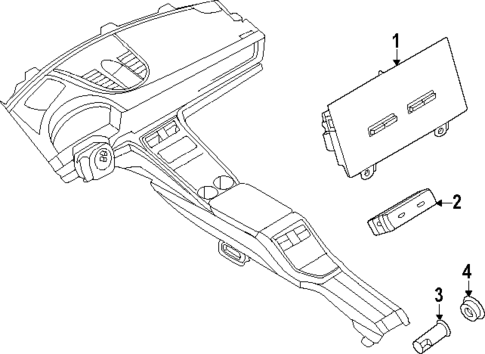 Rear Console for 2025 Porsche Panamera #4