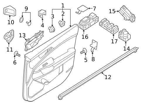 Interior Trim - Front Door for 2023 Kia Sportage #0