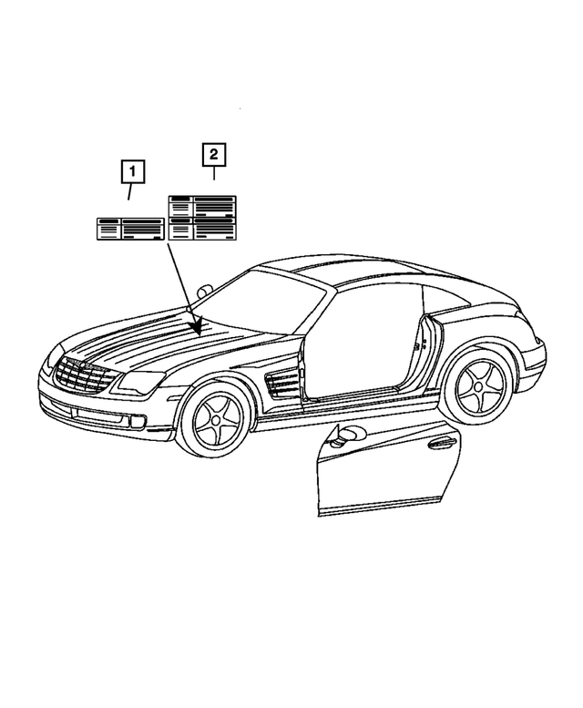 « 5127648AA – Labels All Vehicle Locations : Spécification De Climatisation Decalcomanie pour Mopar Image »