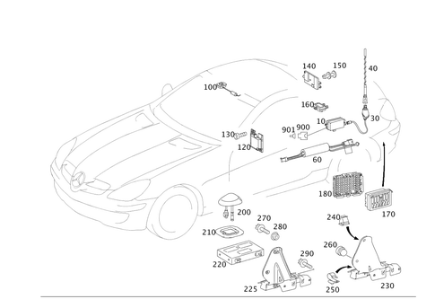 Antenna for 2007 Mercedes-Benz SLK280 #0