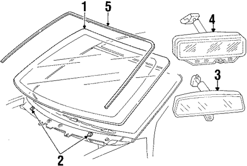 Glass - Windshield for 2001 Ford Windstar #0