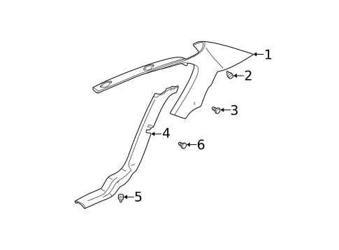 Interior Trim - Quarter Panels for 2005 Chevrolet Classic #0