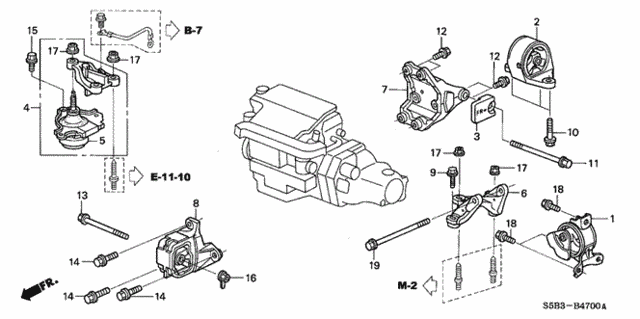 Engine Mount (MT) for 2005 Honda Civic #0