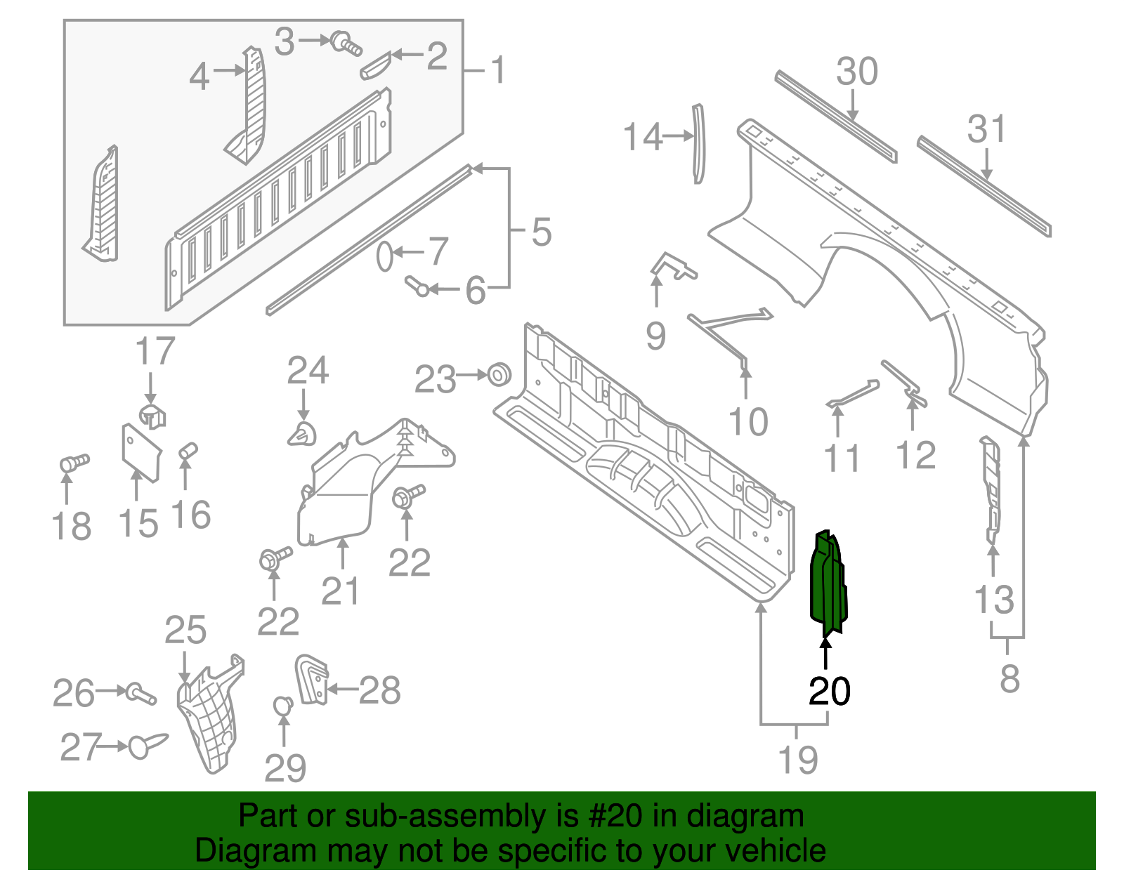Rear Corner Pillar - Nissan (K3352-9FUMA)