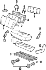 XF2Z1666600AAC - Body: Seat Back Cover for Ford: Windstar Image